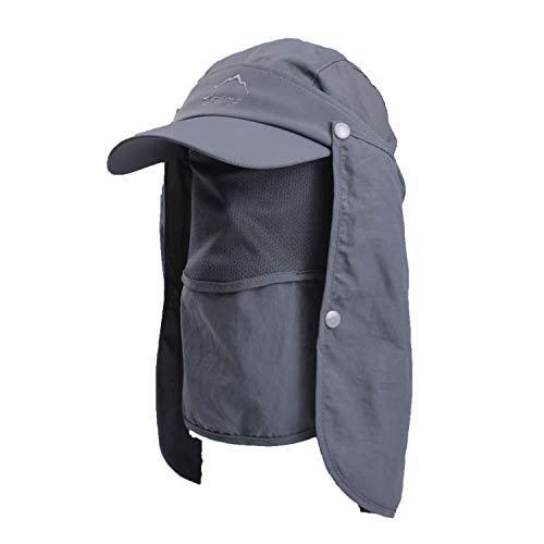 GUSTAVE Mens Sun Hat Wide Brim Summer Sun Cap UV Protection Fishsing Hat Foldable Bucket Hat Outdoor (Deep Grey) GUSTAVE Mens Sun Hat Wide Brim Summer Sun Cap UV Protection Fishsing Hat Foldable Bucket Hat Outdoor (Deep Grey)